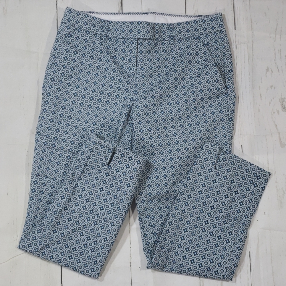Cynthia Rowley print pants cropped/capri stretch 0